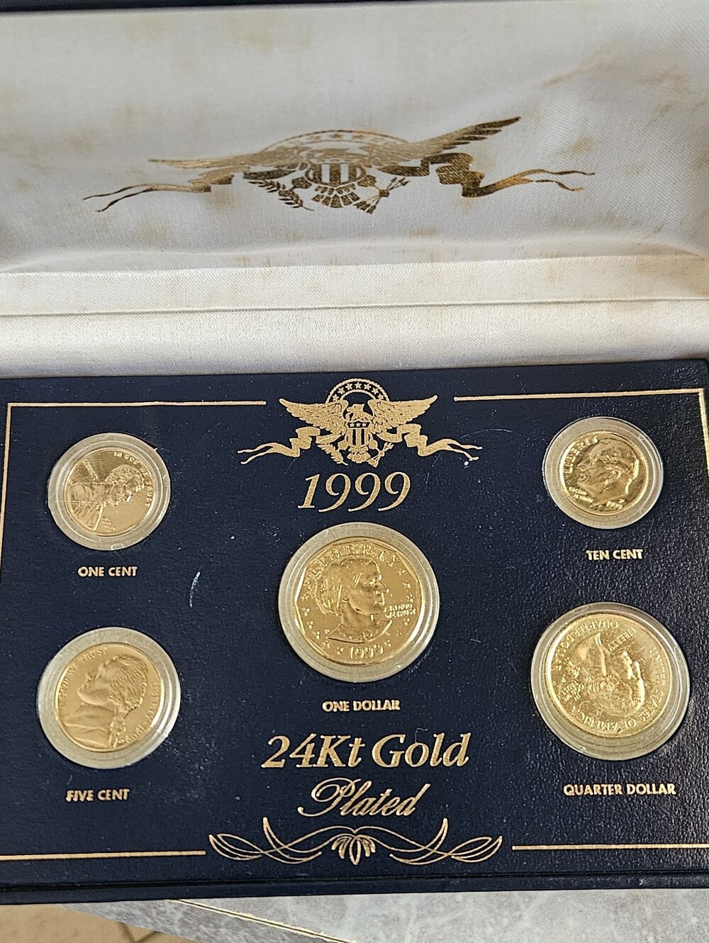 1999 24Kt Gold Plated Commemorative Coin Set.